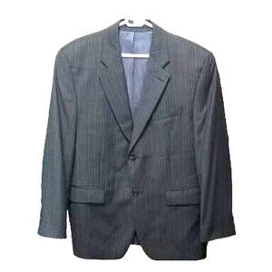Ralph Ralph Lauren Mens Gray Pinstripe Wool Blazer 40 Academia Corpcore Preppy